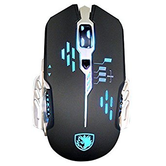 GW Sades S7 Flash Wing PC Gaming Mouse with 2400 DPI 6 Button Omron Micro Switches (Black)