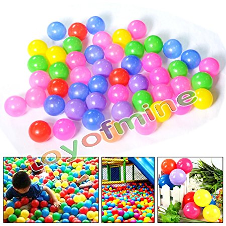toyofmine 50/100/200/300/400/500/600/700/800/1000pcs Colorful Ball Ocean Balls Soft Plastic Ocean Ball Baby Kid Swim Pit Toy Ship from USA
