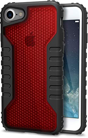 Silk iPhone 7/8 Tough Case - SILK ARMOR Protective Rugged Grip Cover - Guardzilla - Includes 2 Tempered Glass Screen Protectors - Crimson