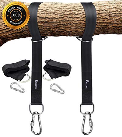 New - Swing and Hammock Straps Hanging Kit - Two 5ft Straps (Holds 2800lbs,), Easy Install for Any Swing or Hammock (T1)