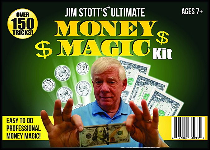 Jim Stott's 'Ultimate Money Magic Kit' Magic Set Featuring Imperial Coins, Nickels to Dimes, Secret Vanishing Device, Magic Money Maker, Coin Thru Glass, Plus Instructional Videos!