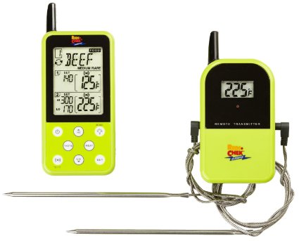 Maverick Industries Long Range Wireless Dual Probe Barbecue Smoker Meat Thermometer Set - Green