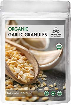 Organic Garlic Granules by Naturevibe Botanicals, 1lbs