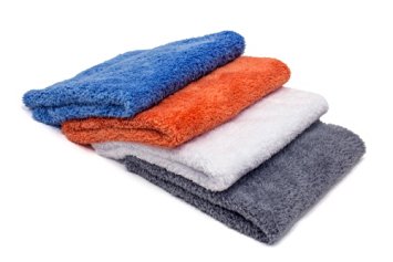 Korean Plush Edgeless Detailing Towels 16"x16" 4-pack (Multi-Color)