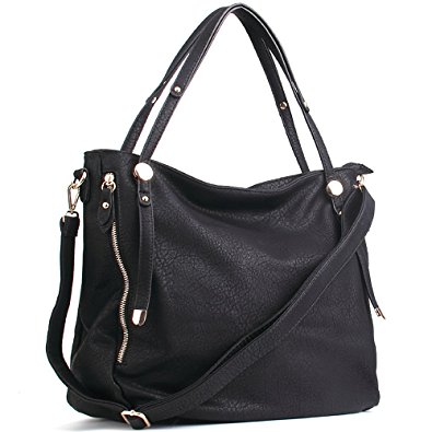 Uncle.Y Women's Handbags Vintage PU Leather Tote Shoulder Bag Large Capacity
