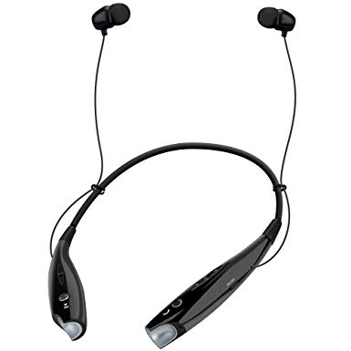 HyperGear Freedom BT100 Wireless Around The Neck Earphones With Noise Cancelling Microphone, Hands-free Music & Call Vibration From Any Bluetooth-enabled Device. For walking, Running, Gym & Reclining.