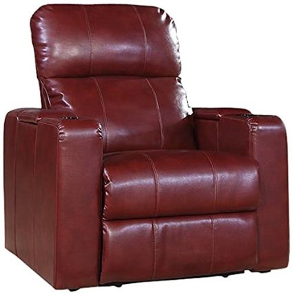 Pulaski Power Recliner with USB and STO Cranberry