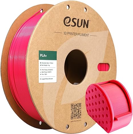 eSUN PLA  Filament 1.75mm, 3D Printer Filament PLA Plus, Dimensional Accuracy  /- 0.03mm, 1KG Spool (2.2 LBS) 3D Printing Filament for 3D Printers, Magenta