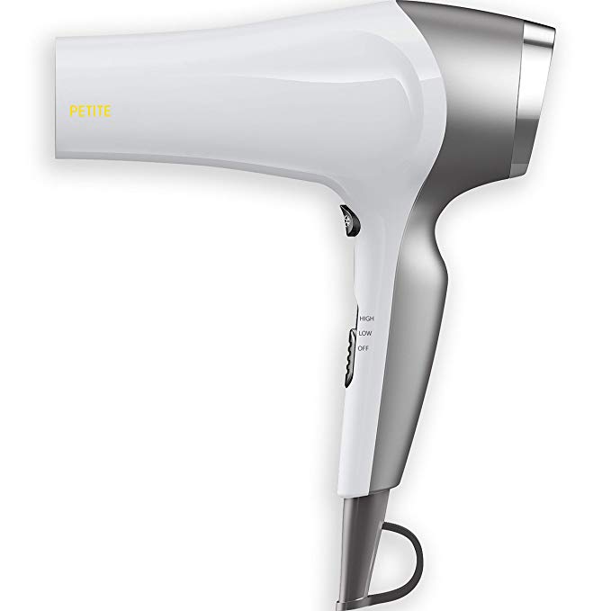 DIY Stylist Petite and Powerful 1875W Compact Fast Drying Hair Dryer, White