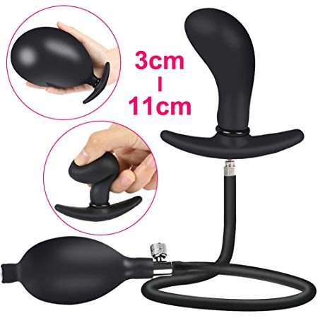 Inflatable Silicone Anal Plug for Women Men Couples, Separable Inflated Butt Plug for Outside Wear, Swelling Anal Toys for Anus Uniform and Stable Expansion Sex Toys Couples (Anal Plug)