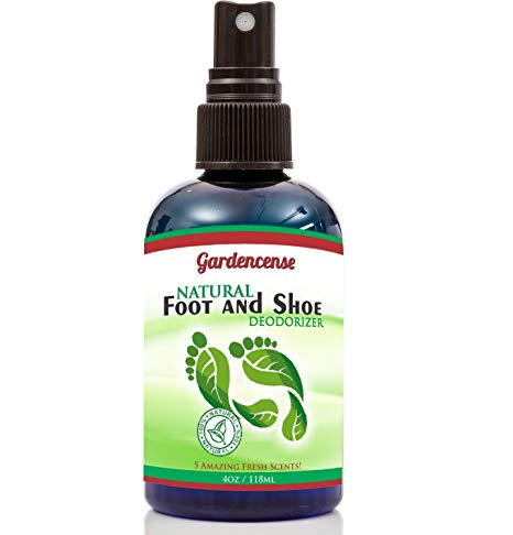 Natural Shoe Deodorizer and Foot Deodorant Spray - Maximize Odor Elimination Now - 5 Amazing Scents Including Tea Tree & Peppermint - Best Odor Eliminator Solution for Stinky Shoes & Feet