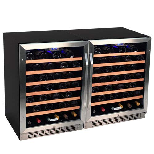 Edgestar 106 Bottle Built-In Side-by-Side Wine Cooler