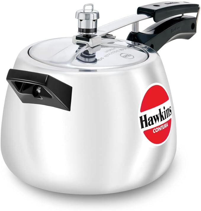 Hawkins Contura 4-Liter Pressure Cooker, Small, Aluminum