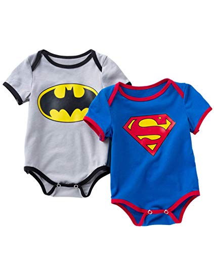 D.B.PRINCE Newborn Baby Boys Girls Superman Short Sleeve Bodysuit Romper Outfits