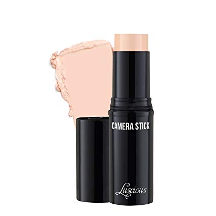 Camera Stick Foundation by Luscious Cosmetics | Full Coverage Cream Foundation | Super blendable & Hydrating Formula | Cruelty-Free and Vegan Makeup (1.5 Natural Beige)