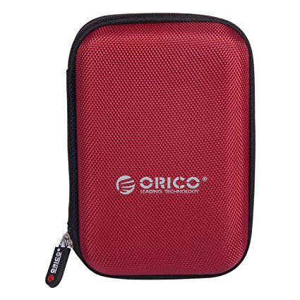 ORICO External EVA 2.5'' HDD Protective Case Cover Bag 2.5 Inch Hard Drive Disk Case - Red