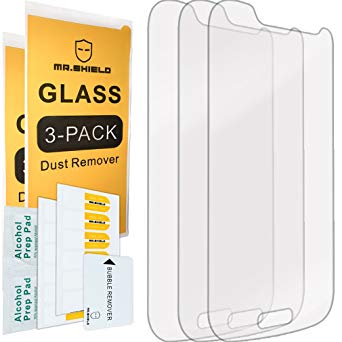 [3-Pack]-Mr.Shield for Samsung Galaxy S4 Mini [Tempered Glass] Screen Protector with Lifetime Replacement