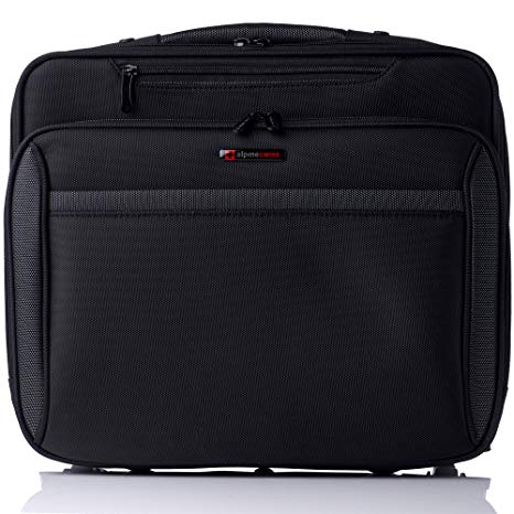 Alpine Swiss Rolling Laptop Briefcase Wheeled Overnight Carry on Bag Up to 15.6 Inches Notebook - Carries Legal Size Files