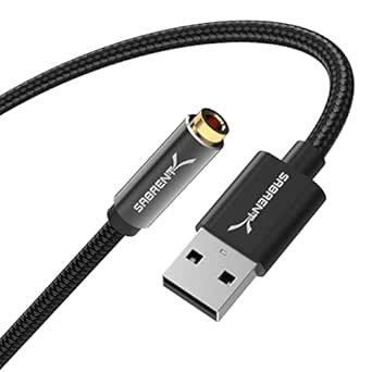 SABRENT USB Type A to 3.5mm Dual Function Audio Jack Active Adapter 20" Cable (CB-UA35)