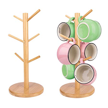 Awpeye 2 Pack Mug Holders, Cup Rack Tree, Coffee Mug Organizers Stand, Kitchen Organizer Accessories, Largely Holds 6 Cups