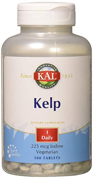 KAL 225 Mcg Kelp Iodine Tablets, 500 Count