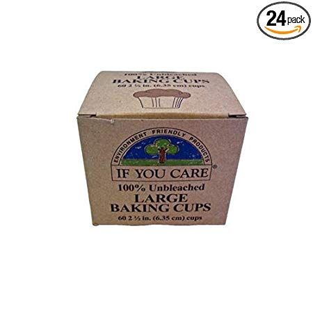 If You Care Unbleached Large Baking Cups, 60-Count Boxes, Brown (24 Pack)