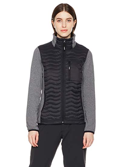 Outdoor Ventures Women's Hybrid Jacket Lightweight Insulated Jacket Full Zip Quilted Outerwear Jacket