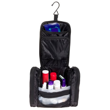 Travel Toiletry Bag for Men by Baglane - Travel Kit Toiletries Packing Organizer (Black)