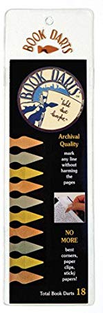 Book Darts - Line Marker Bookmarks (18 Book Darts)