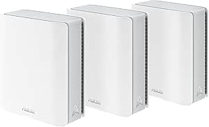 ASUS ZenWiFi BT8 (3-Pack) Tri-Band WiFi 7 Mesh, 14 Gbps, 8850 sq.ft, Dual 2.5G Ports, Security and Parental Controls Included, Smart Home Master SSIDs, 4G & 5G Mobile Tethering