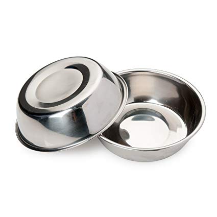 Bonza Two Piece  Replacement Stainless Steel Dog Bowls for Pet Feeding Station. For Small Dogs and Cats,12oz