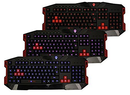 Viotek Twilight Illuminated USB Gaming Keyboard (Blue, Red or Purple Backlight)