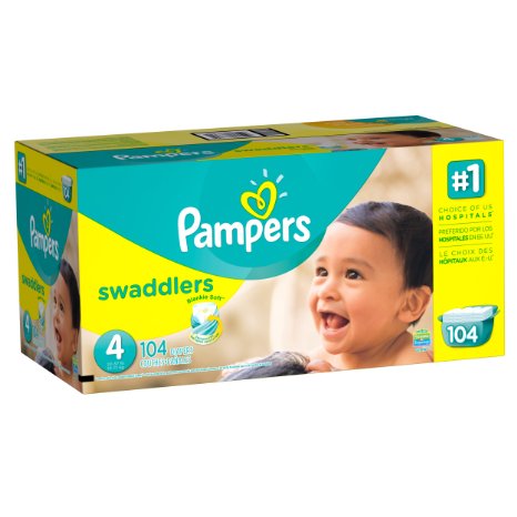 Pampers Swaddlers Diaper Size 4 Giant Pack 104 Count