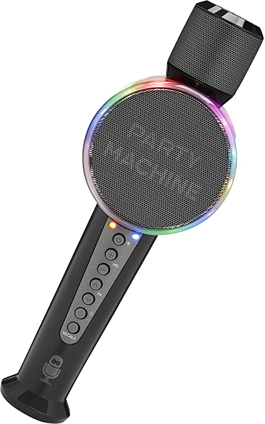 Singing Machine Karaoke Machine Microphone with Bluetooth and Speaker for Kids and Adults Home Birthday Party, Black (SMM548)