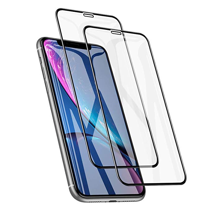 Zayooe Tempered Glass Screen Protector Compatible for iPhone XS/X (2 Pack), 10D Full Coverage, Anti Scratch and Fingerprint, Bubble Free