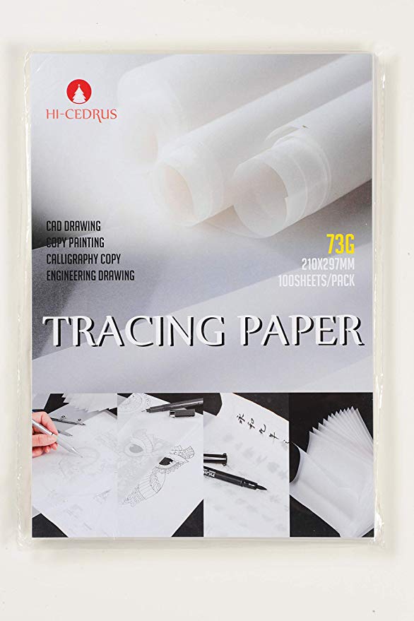 100 Sheets 73gsm Translucent Vellum Tracing Paper - Traditional Comic Sketching Drawing Paper - DIN A4 210297mm