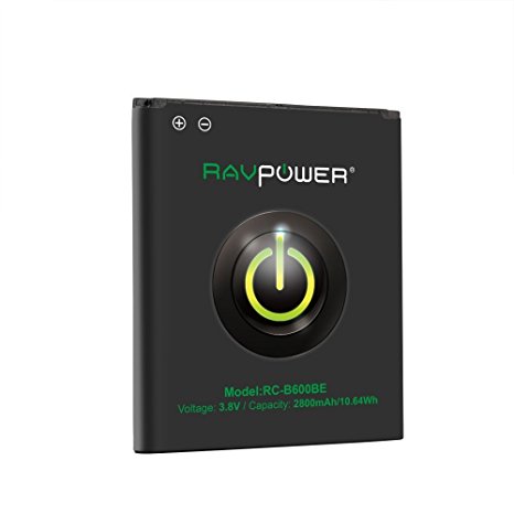 RAVPower 2800mAh Replacement Battery for Samsung Galaxy S4, I9500, I9505 with NFC [Not for Galaxy S4 Active or S4 Mini]