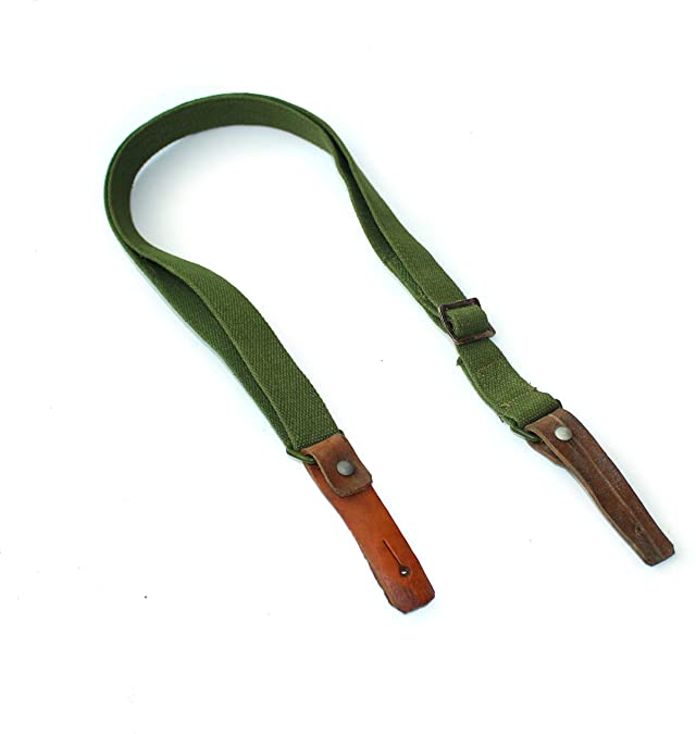 Original Green Chinese Type 56 Sling SKS Shoulder Strap Leather Ends