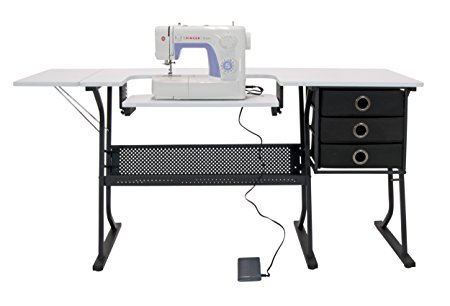 Studio Designs 13362 Eclipse Hobby Sewing Center with SINGER 3232 Simple Sewing Machine