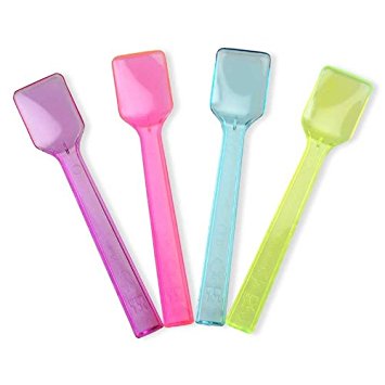 Mini Transparent Plastic Taster Spoons - (100 Count)