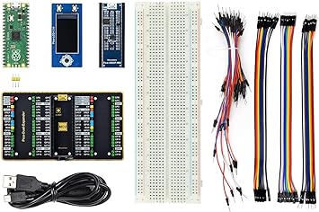 Waveshare Evaluation Kit (Type B) Compatible with Raspberry Pi Pico Includes Pico   Color LCD   IMU Sensor   GPIO Expander Comes with Demo Code for GPIO, PWM, I2C, SPI (8 Items)