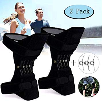 Joint Support Knee Pads - Power Lift Knee Stabilizer Pads - Powerful Rebound Spring Force Knee Protection Booster - Breathable Non-Slip Joint Knee Support Brace for Sports Climbing, Squat, Exercising