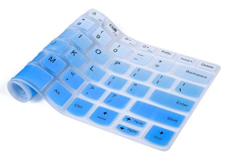 Keyboard Cover Compatible Lenovo Yoga 920 C930 13.9" / Lenovo Yoga 730 720 13.3" / Yoga 730 15.6" / Yoga 720 12.5" Soft-Touch Keyboard Protective Skin, Ombre Blue