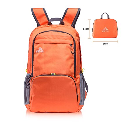 Waterproof Travel Backpack Daypack ,Cobiz 30L Ultralight Packable Laptop Hiking/Camping Backpack For Women Kids -Built In Safety Pocket丨Two Space丨Headphone Jack丨Safety Reflector Strip