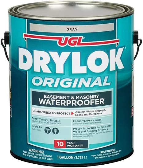 Drylok 27613 Masonry Waterproofing Paint, Latex Gray, 1-Gal. - Quantity 1