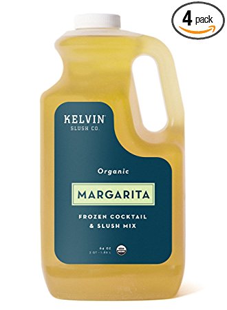 Kelvin Organic Frozen Cocktail & Slush Mix (Margarita) – Bottle 64 oz – Award-Winning Slush Machine & Blender Mix, Bars, Restaurants, At Home Mix