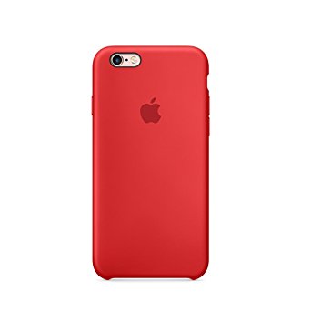Optimal shield Soft Leather Apple Silicone Case Cover for Apple iPhone 6 /6s (4.7inch) Boxed- Retail Packaging (Red)