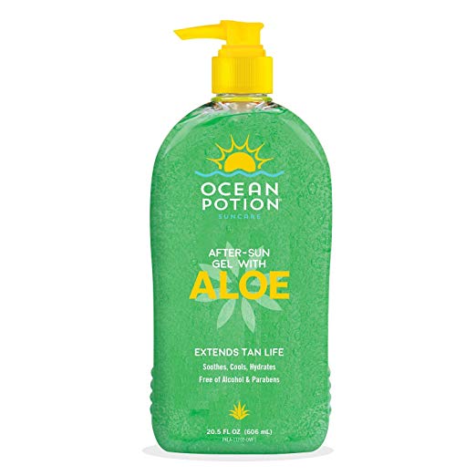Ocean Potion 100% Pure Aloe Gel 20.50 oz (Pack of 4)