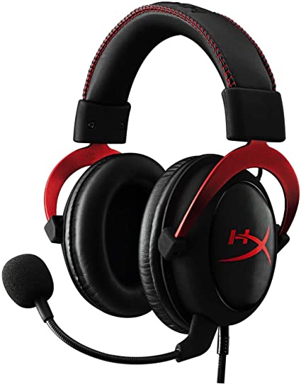 HyperX Cloud II 7.1 Virtual Surround Sound Gaming Headset with Advanced USB Audio Control Box - Red