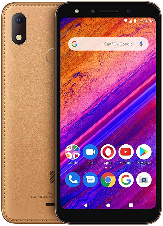 BLU G6- 5.7" HD Display GSM Unloked Smartphone, 64GB 3GB RAM -Brown Leather